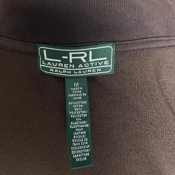 Ralph Lauren Active Wrap Sweater Womens Medium Brown Buckle with Pockets - Picture 8 of 11